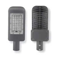 Aluminium Led Street Light - 25w, Ip55 Rated, Polished Black Finish | Energy-efficient, Cool White 27000k Brightness