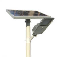 Semi Integrated Solar Street Light - Metal Construction, 40W Power, IP66 Rating | Silver Color, LED Light Source, Industrial Usage