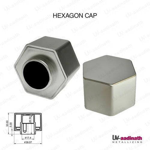 Perfume Bottle Cap - Metal, 20x15 Mm, Gold Triangular | Polished Finish, 5 Grams Weight, Ideal For Sealing And Aesthetic Enhancement