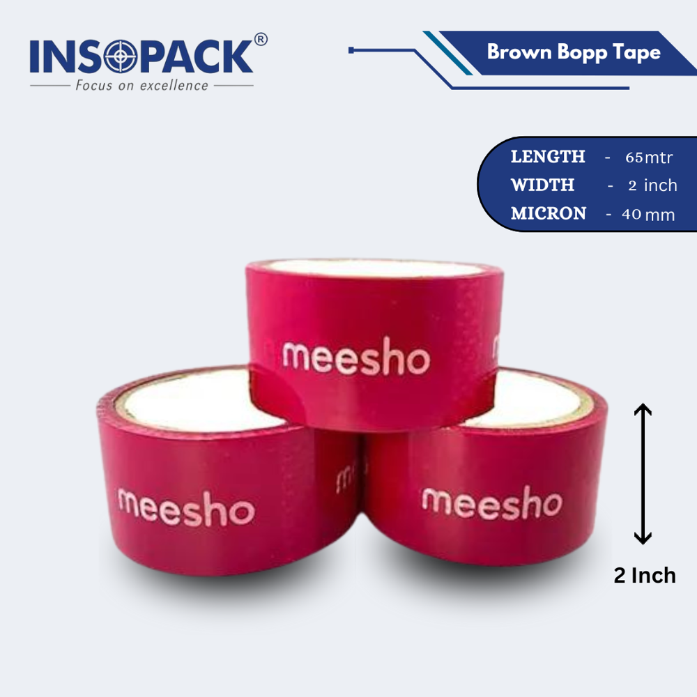 Printed Bopp Packing Tape - Biaxially Oriented Polypropylene, Single Side Adhesive, White Color | Custom Branding, High Adhesion, 12 Months Shelf Life