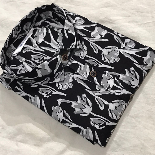 Mens Printed Full Sleeve Collar Shirt