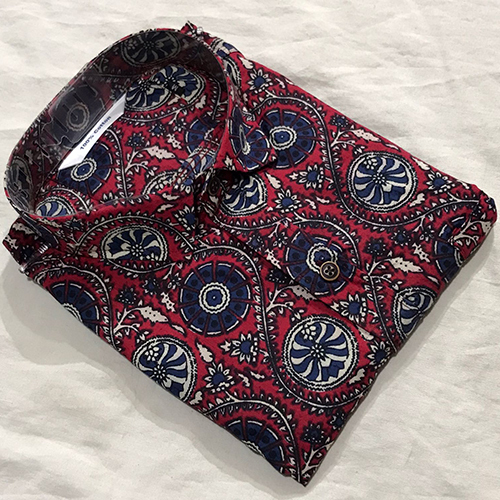 Mens Designer Printed Collar Shirt - Color: Different Available