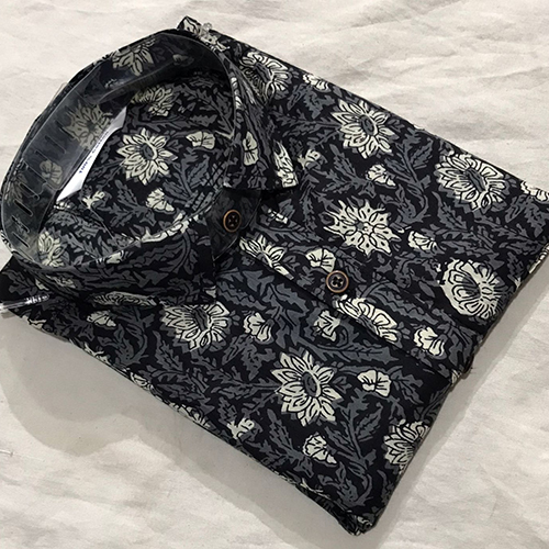 Mens Stylish Printed Collar Shirt