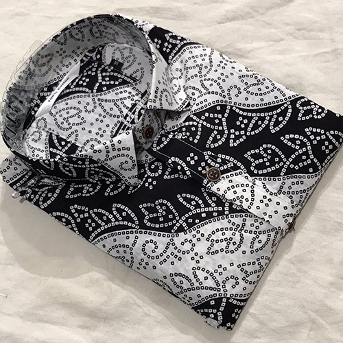 Mens Regular Wear Printed Collar Shirt