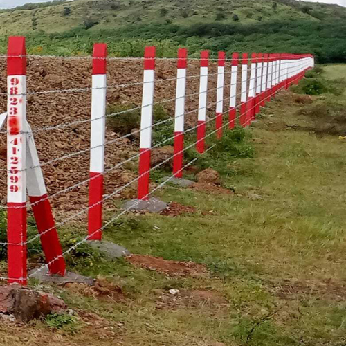 Concrete Pole Barbed Wire Compound Work