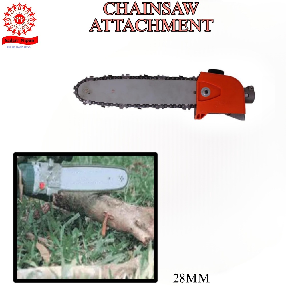 BAT0126 Chainsaw Attachment 28mm Replacement for Brush Cutters, Trimmers, Strimmers & Lawn Mowers (35CC-72CC Models)