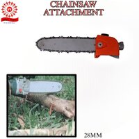 BAT0126 Chainsaw Attachment 28mm Replacement for Brush Cutters, Trimmers, Strimmers & Lawn Mowers (35CC-72CC Models)
