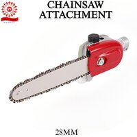 BAT0126 Chainsaw Attachment 28mm Replacement for Brush Cutters, Trimmers, Strimmers & Lawn Mowers (35CC-72CC Models)