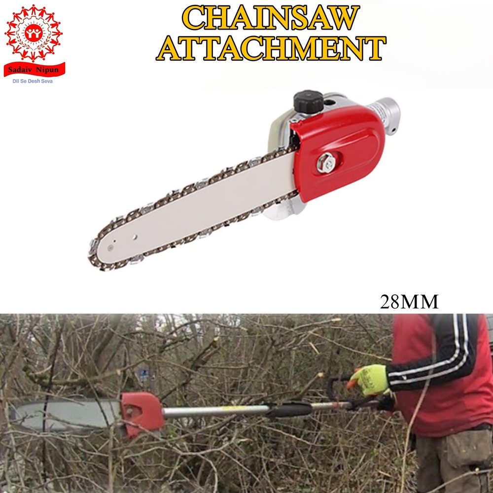 BAT0126 Chainsaw Attachment 28mm Replacement for Brush Cutters, Trimmers, Strimmers & Lawn Mowers (35CC-72CC Models)