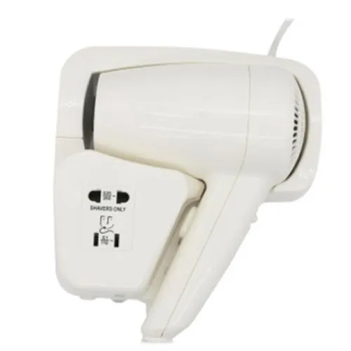 Hotel Wall Mounted Hair Dryer - Material: Plastic