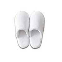 White Towel Slipper - 100% Cotton, Size 6-10, Classic White | Soft, Breathable, Plain Design For Indoor And Outdoor Use