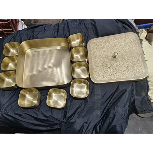 Brass Square  Masala  Box