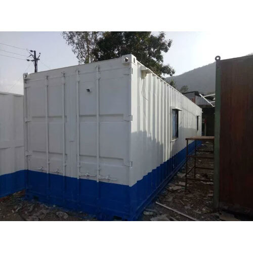 Modification Of Shipping Container Into Office - Color: Blue