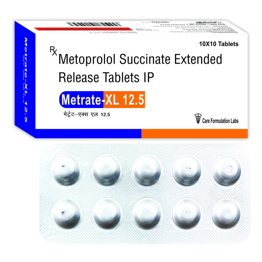 Metoprolol Succinate IP 11.875 mg , Metoprolol Tartrate 12.5 mg