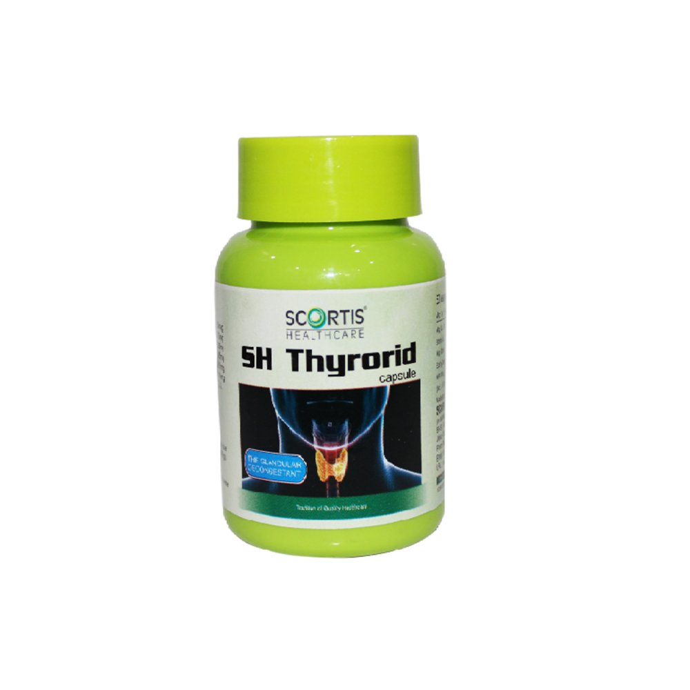 Sh Thyroid Capsules - 350mg Kachnar Guggulu, 75mg Gandamalakandan Ras, 25mg Ras Manikya, 15mg Nag Bhasma, 10mg Yashad Bhasma | Ayurvedic Support For Thyroid Health, Suitable For All Ages, Herbal Formulation For Optimal Function, Easy Dosage Instructions