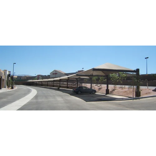 Designer Car Parking Structured Tensile - Steel Frame, Height 8-15 Feet | Customizable Color, Concrete Floor, 5-10 Year Lifespan