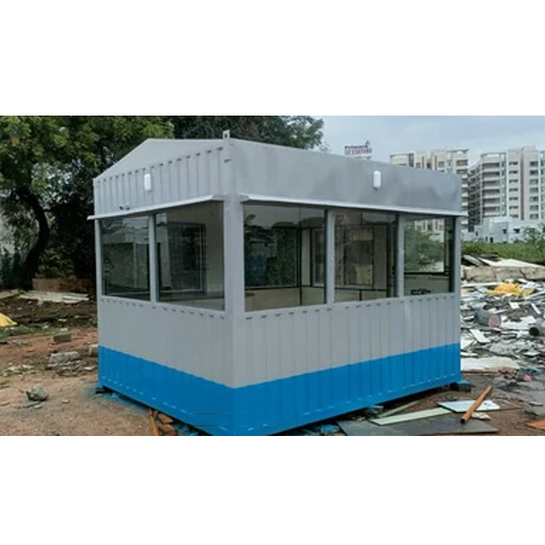 Portable Office Container Cabin - Color: White And Blue