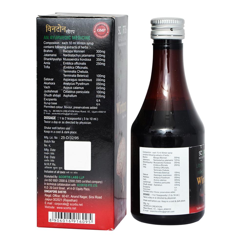 Winton Syrup (Brain Tonic, Keep The Mind Calm ). - Age Group: For Adults