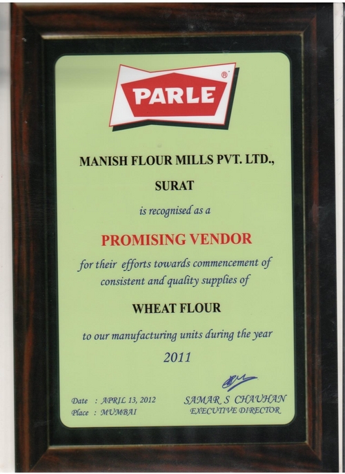 parle Company given certificate  PROMOSING VENDOR