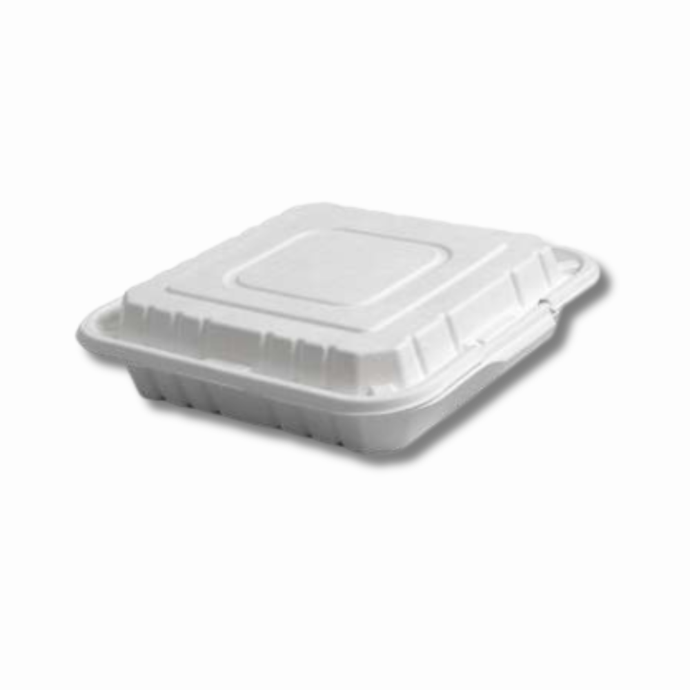 Moulded Fibre Products - Itc 9x9 Meal Box - Color: White