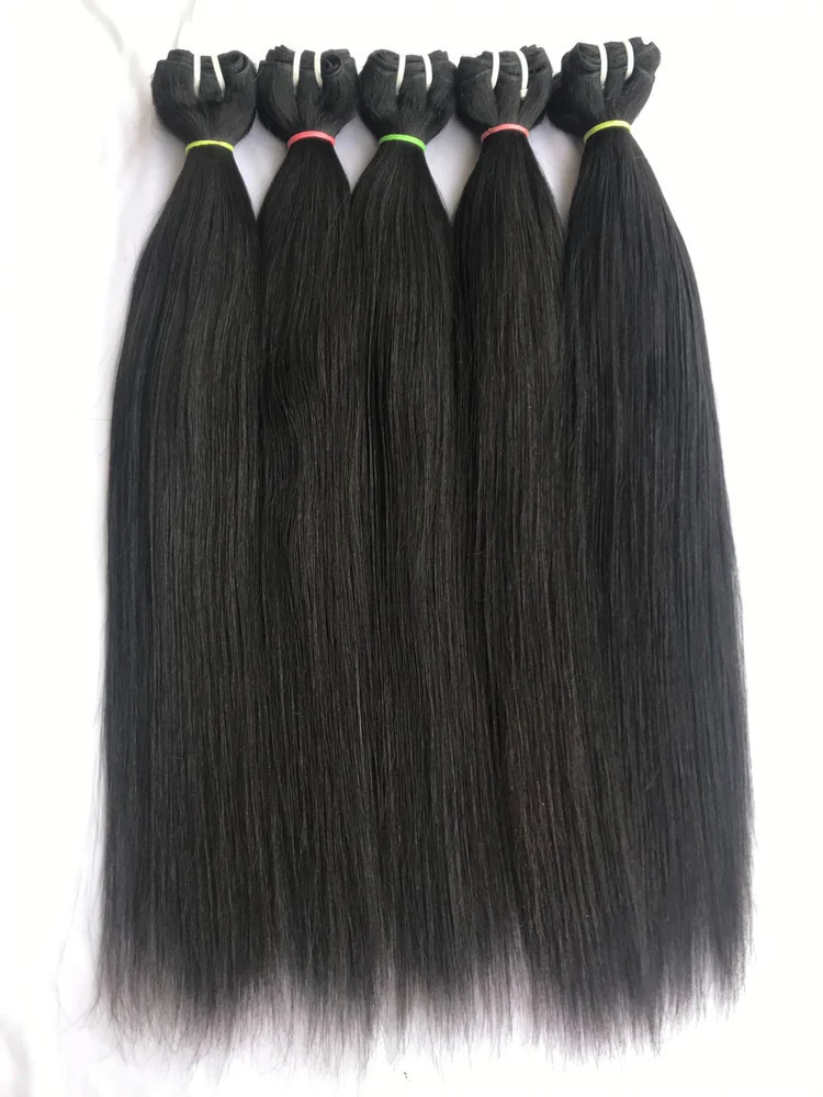 South Indian Straight Human Hair Bundles Extensions Raw & Unprocessed