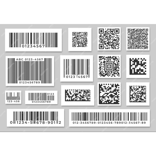 Printed Barcode Label - Color: White