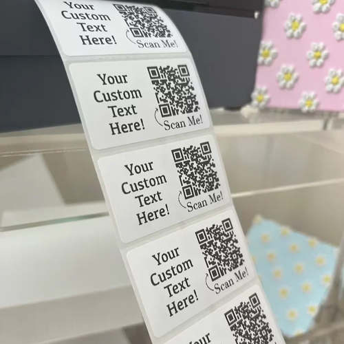 Qr Code Sticker - Color: White