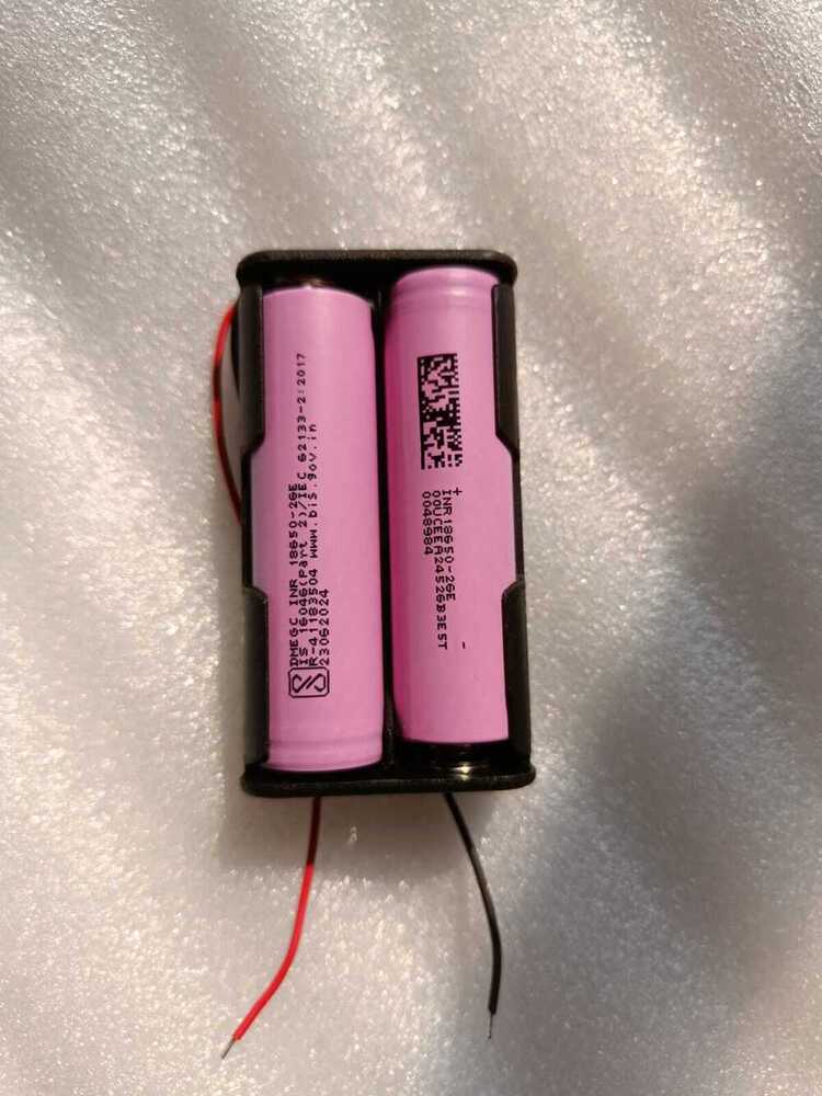 2600mah 7.4 Volt Rechargeable Lithium-ion Battery - 2 X 18650 Double Cell Configuration | High-capacity Licoo2 Cathodes, Fast Charging