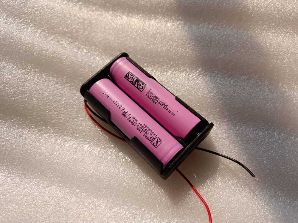 2600mah 7.4 Volt Rechargeable Lithium-ion Battery - 2 X 18650 Double Cell Configuration | High-capacity Licoo2 Cathodes, Fast Charging