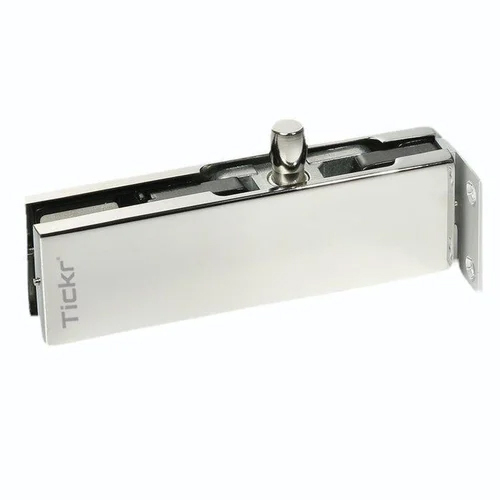 Over Panel Glass Door Patch Fitting - Color: Silver