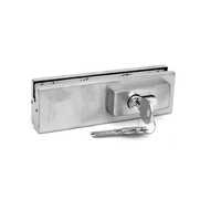 Bottom Lock Patch Fitting - Stainless Steel, Available In Multiple Sizes, Silver Color, Polished Finish | Elegant Door Fitting For Residential & Commercial Use