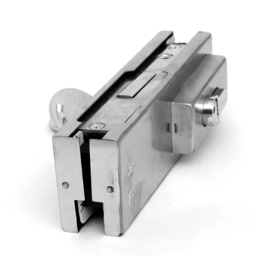 Glass Door Bottom Lock - Color: Silver