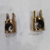Rod To Glass Connector - T-connector, Various Sizes, Brown Powder Coated, Polished Finish, Round Design | Ideal For Industrial, Home & Commercial Use