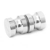 1 Inch Glass Door Knob - Stainless Steel, 1 Inch Diameter | Polished Silver Finish, Elegant Modern Design For Residential And Commercial Use