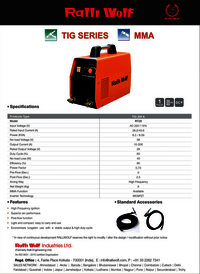 Ralli Wolf Welding Machine TIG SERIES (RT 20)