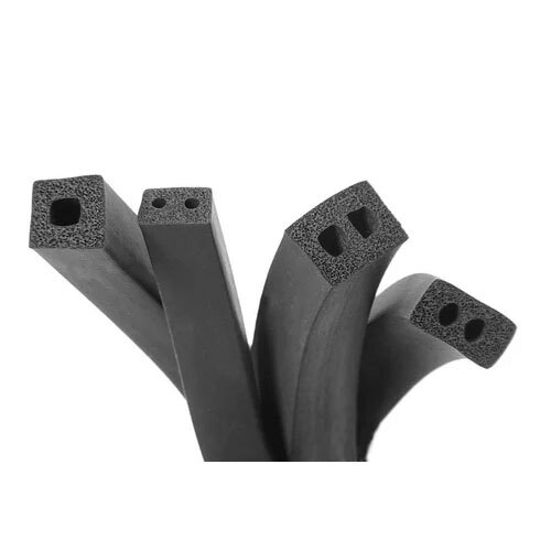 Sponge Rubber Profiles - 4 Millimeter Thick, Flexible Black Rubber with 65 Shore A Hardness | Durable, Versatile Seals, Gaskets, and Spacers for Industrial Applications