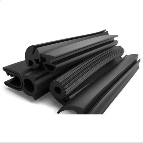 Extruded Rubber Profile - Flexible Rubber Material, Various Sizes, Plain Black Style - Ideal For Door Applications, Noise And Draft Sealing