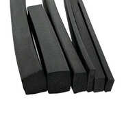 Natural Rubber Sponge Strip - High-quality Rubber, Various Sizes Available, Flexible Design, Matte Black Color | Ultimate Gap Filling Solution For Doors, Windows, Appliances