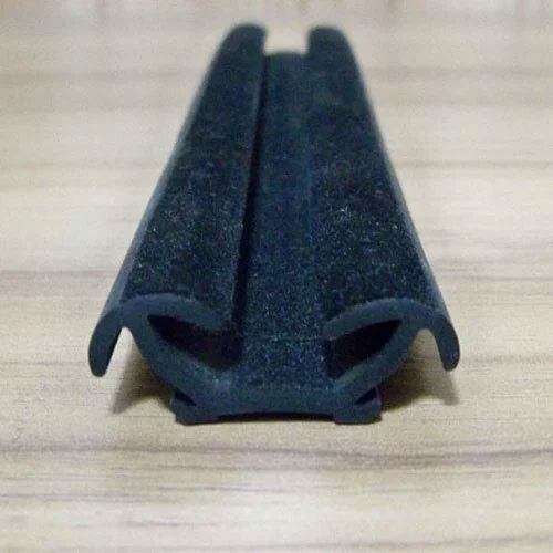 Flocked Rubber Channels - Color: Black