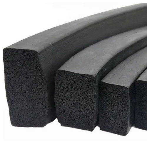 Epdm Sponge Rubber Strip - Color: Black