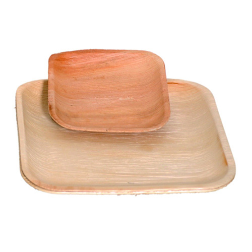 Rectangular Areca Plates - Color: Brown