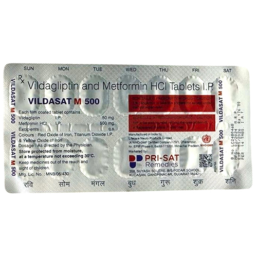 Vildagliptin And Metformin Hci Tablets Ip - Dosage Form: 10 X 14 Tab