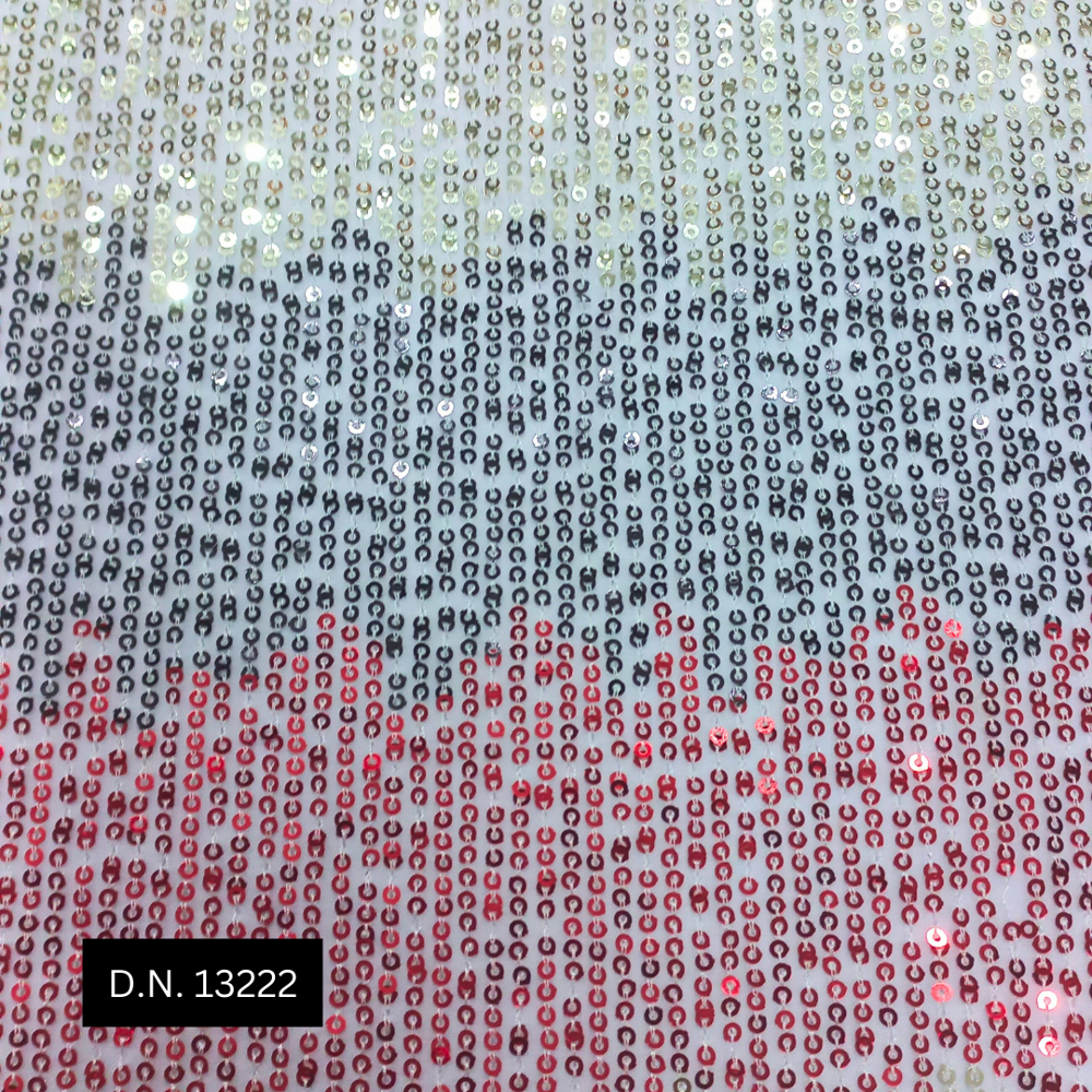 Glamorous 3-color Lyning Sequins Fabric For Stunning Partywear Dresses - Attributes: Washable
