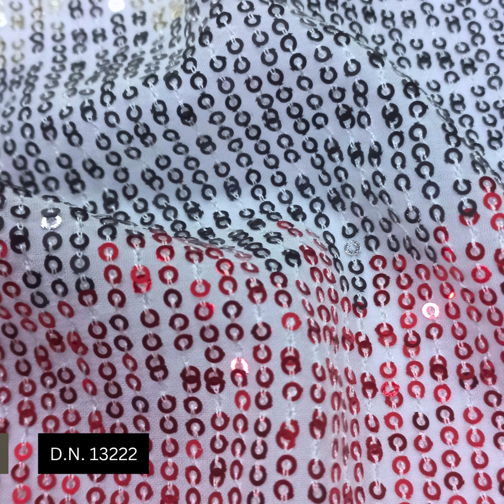 Glamorous 3-color Lyning Sequins Fabric For Stunning Partywear Dresses - Attributes: Washable