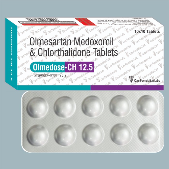 Olmesartan Medoximil IP 40mg + Chlorthalidone IP 12.5mg