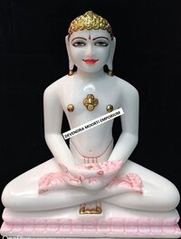 Marble Swethamber Jain Statue In Gujarat - Color: White