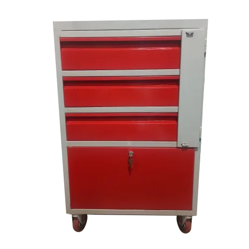 Automobile Tool Trolley - Color: Red And White