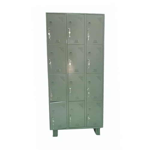 12 Compartment Staff Locker - Color: Gray