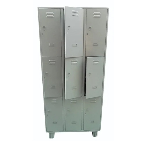 9 Compartment Staff Locker - Color: Gray