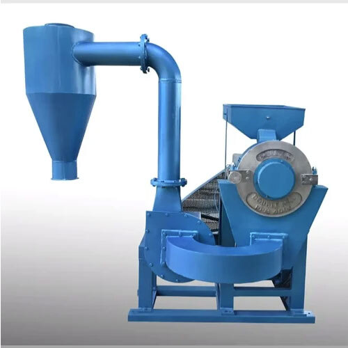 Double Stage Cyclone Pulverizer Machine - Mild Steel, Various Sizes, Black | 10 HP Electric Power Source, New Industrial Design